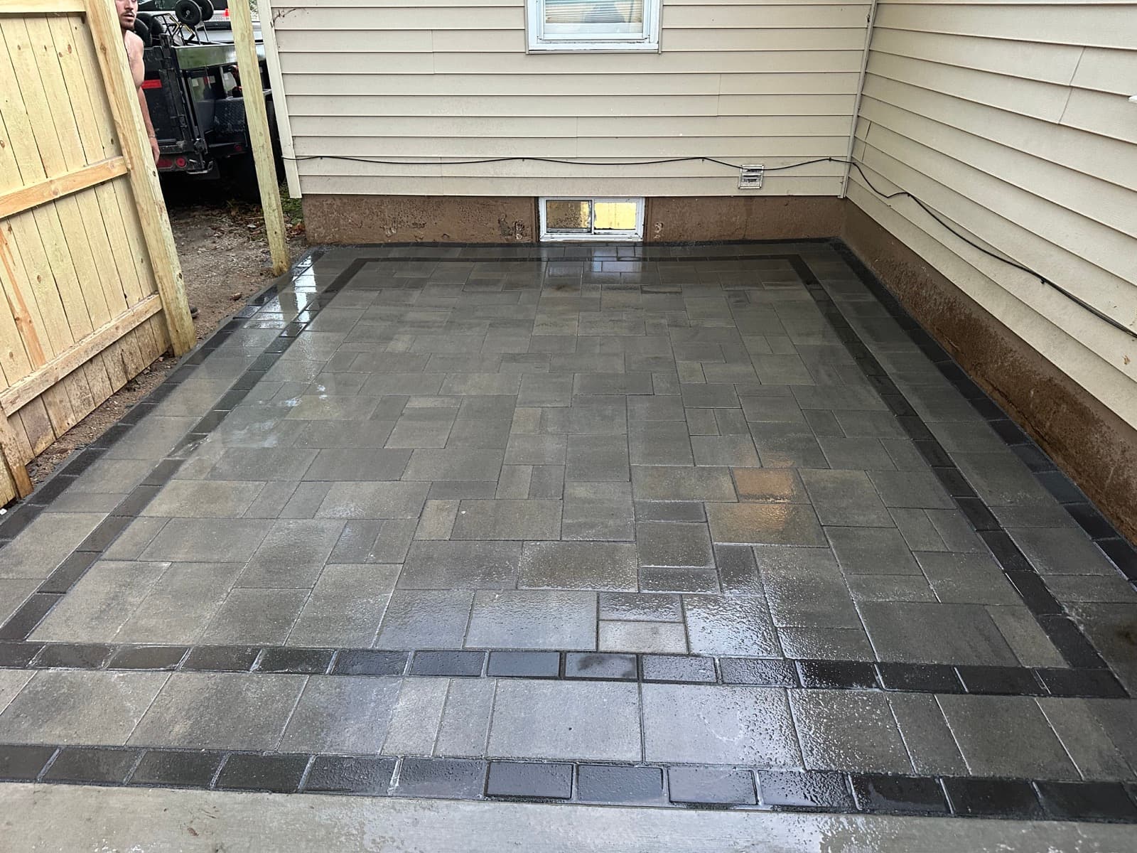 Custom paver patio installation by Jack of All Blades Grand Rapids MI